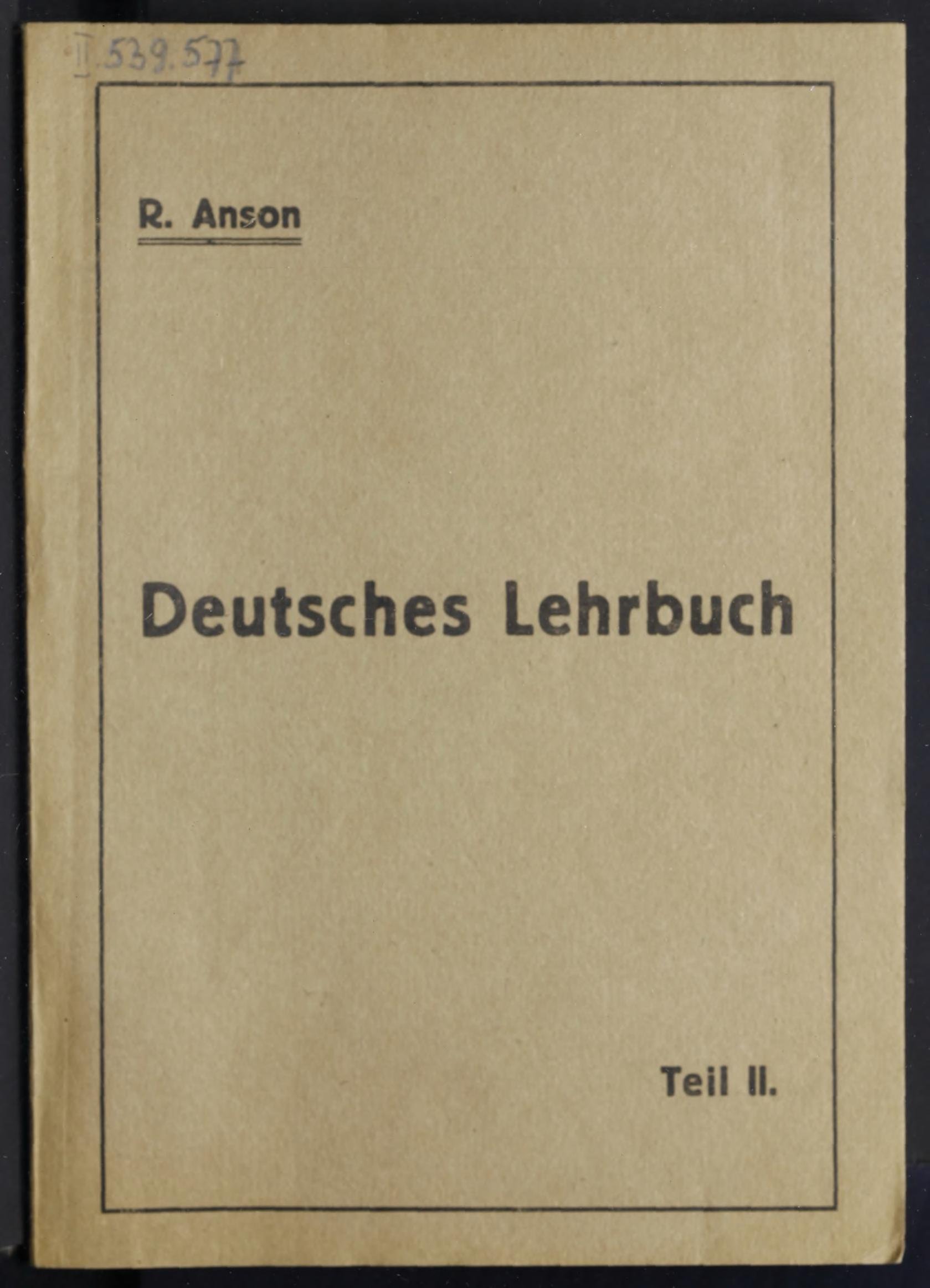 Deutsches Lehrbuch, Teil II